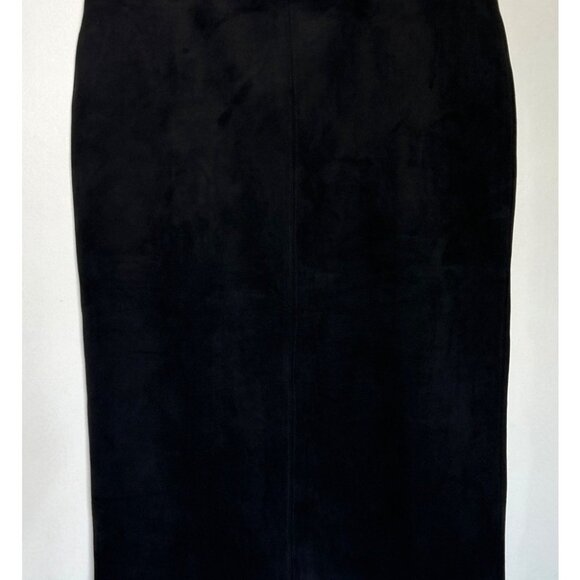 Tahari Women Black Faux Leather Pencil Skirt Size M - Picture 1 of 6